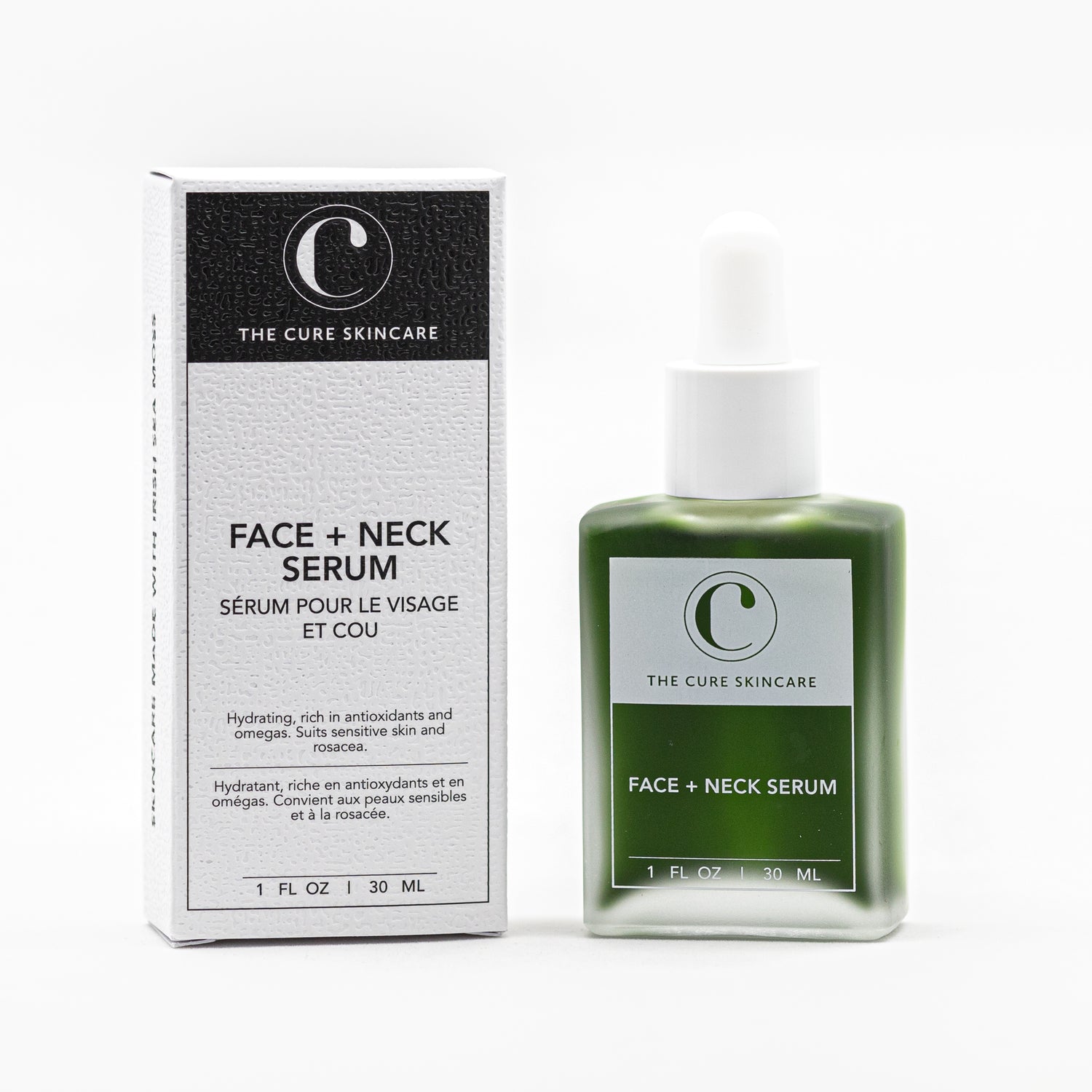 The Cure Skincare Face and Neck Serum, Plant-Based with Sea Moss